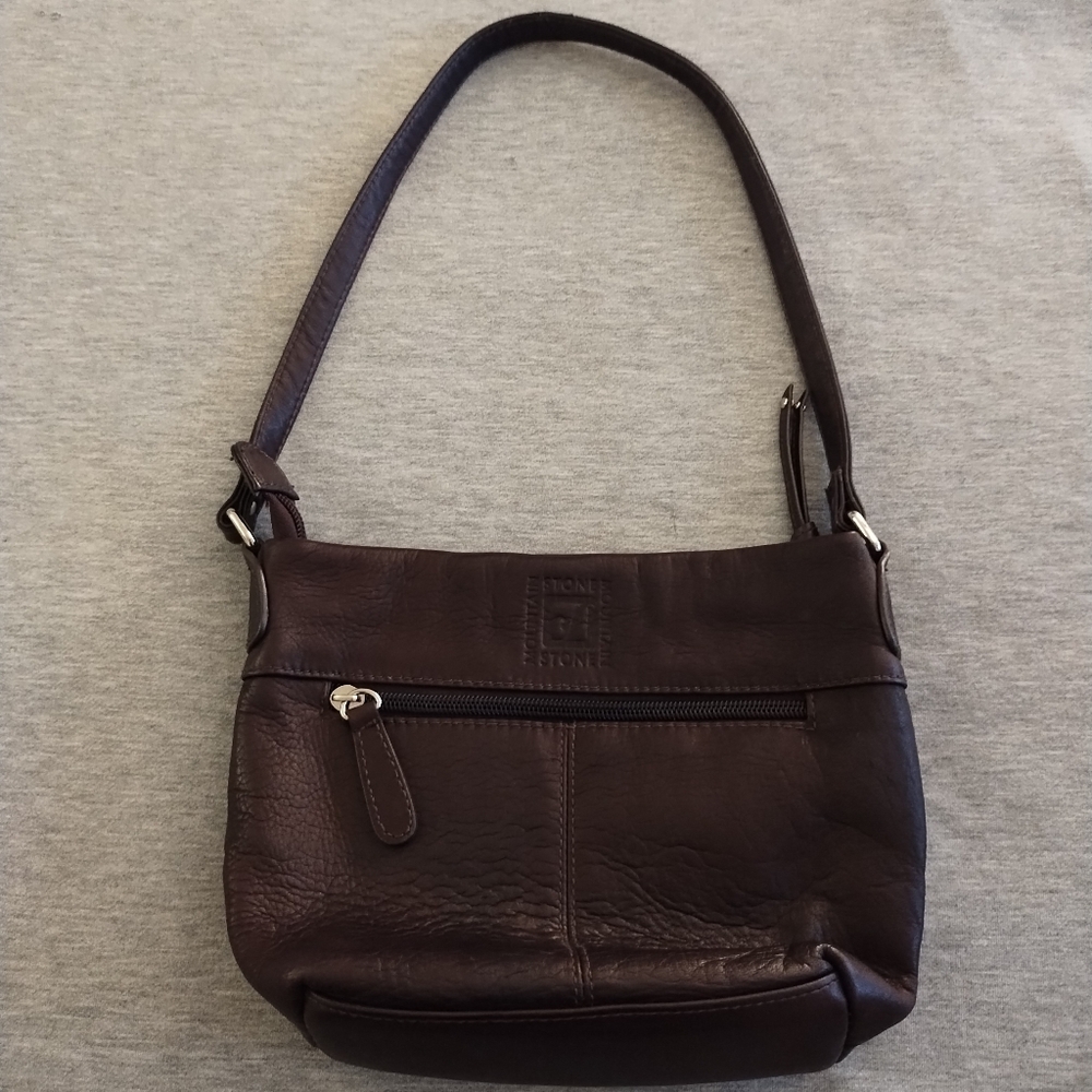 Stone Mountain Dark Brown Leather Small Shoulder Bag Purse